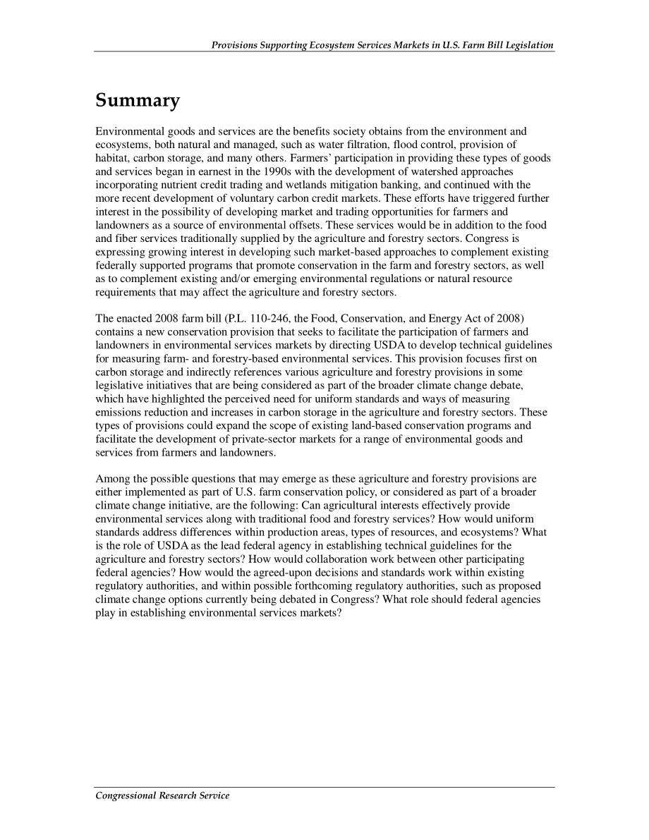 [20091215]RL34042_美国农业法案立法中支持生态系统服务市场的条款.pdf_第2页