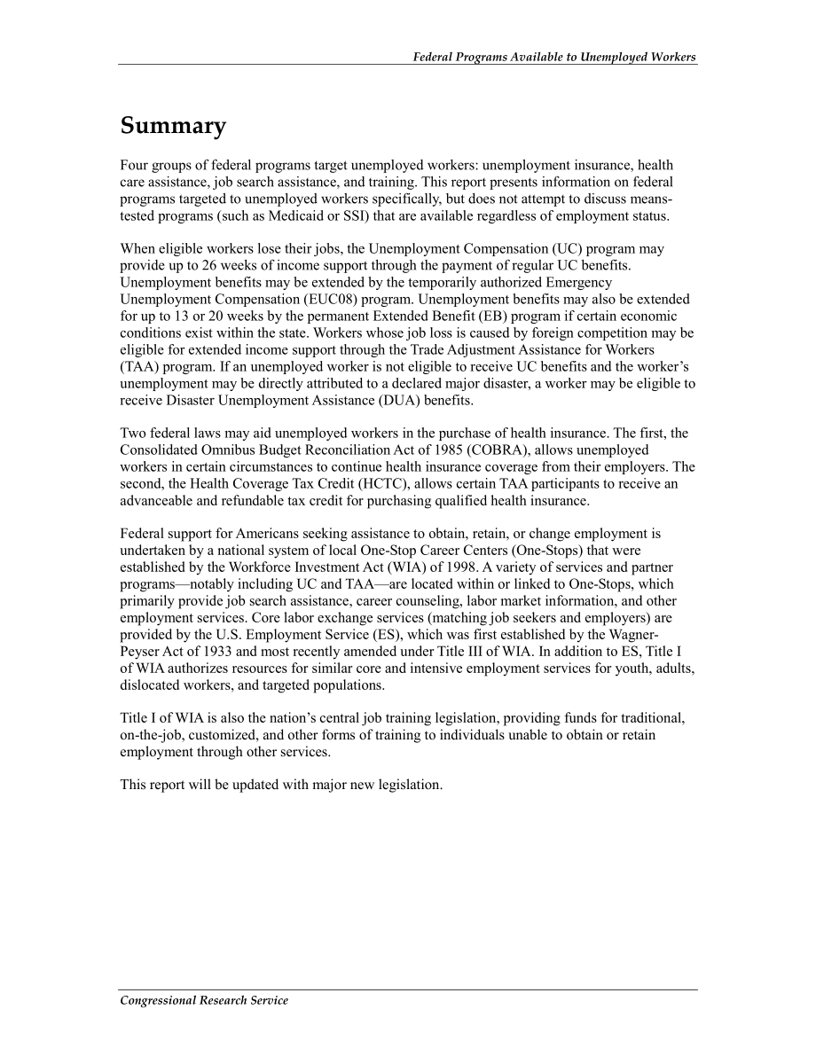 [20130109]RL34251_向失业工人提供的联邦计划.pdf_第2页