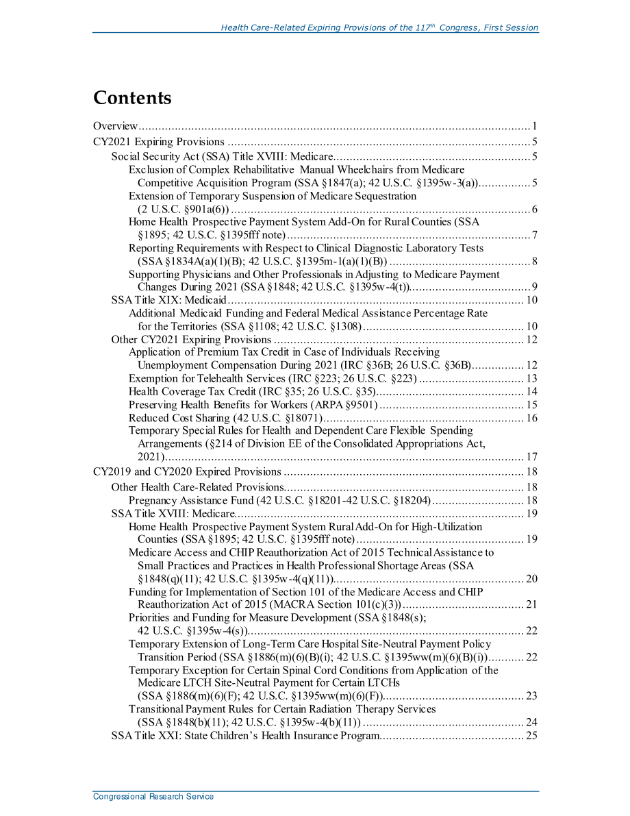 [20210614]R46818_第117届国会第一届会议医疗保健相关到期条款.pdf_第3页