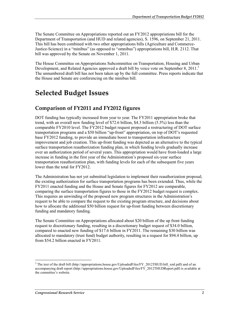 [20111110]R41650_交通部2012财年预算 .pdf_第3页