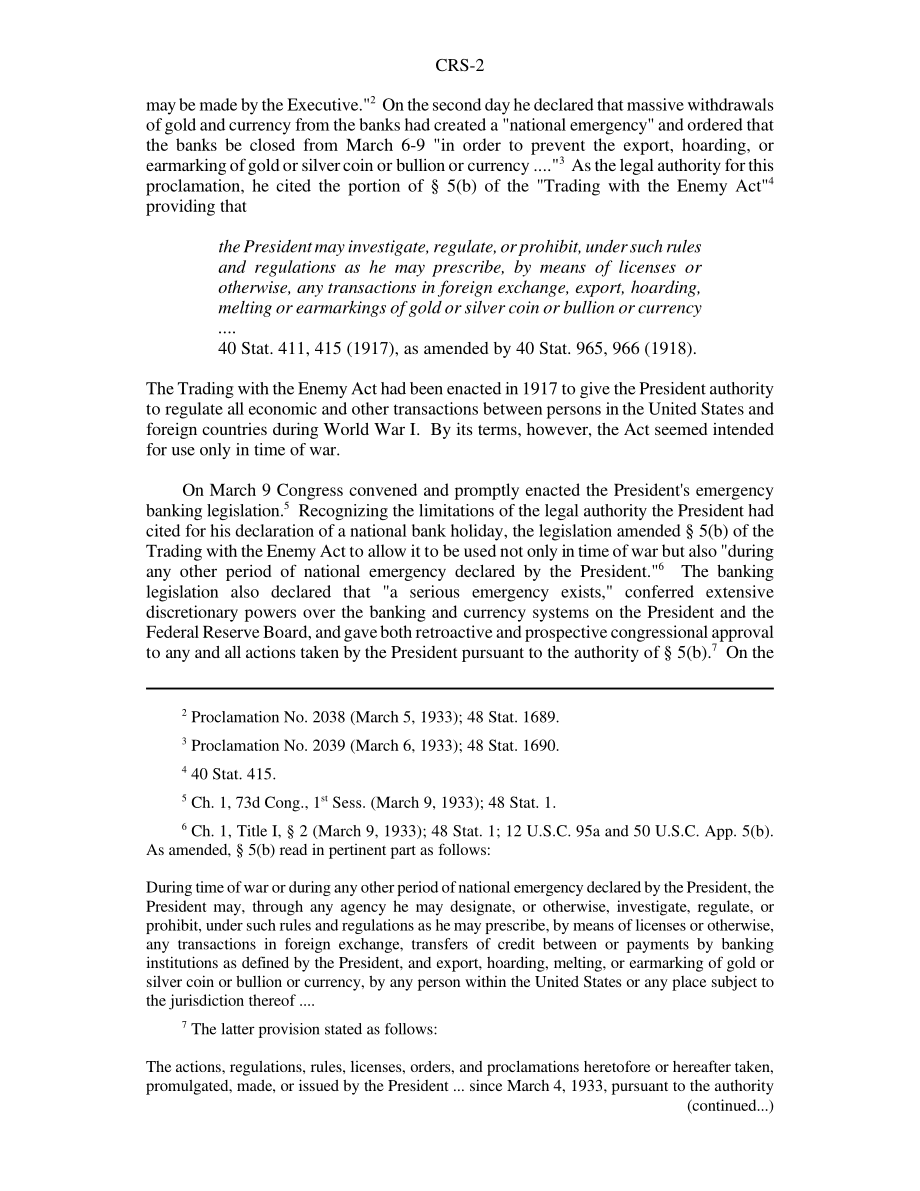 [19960820]95-753_总统紧急权力：所谓的“1933年战争权力法案”.pdf_第2页