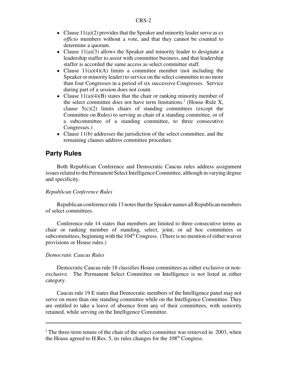 [20050425]RS22123_众议院情报特别委员会：领导力和任务限制.pdf_第2页