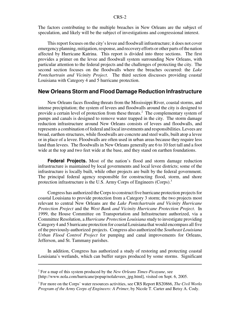 [20050908]RS22238_新奥尔良防洪堤和防洪墙：飓风破坏防护.pdf_第2页