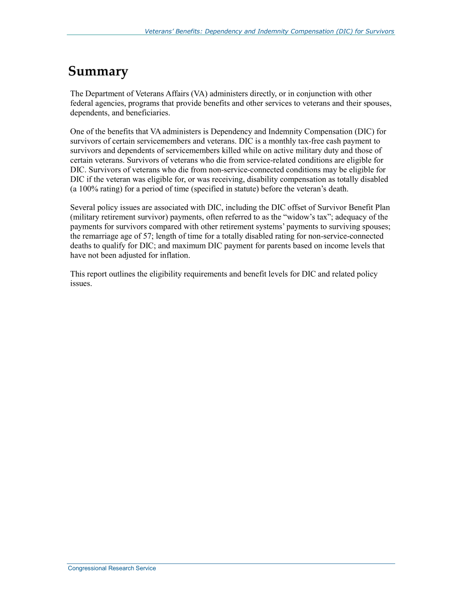[20150213]R40757_退伍军人福利：遗属和赔偿补偿（DIC）.pdf_第2页