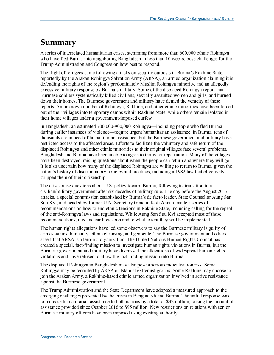 [20171108]R45016_孟加拉国和缅甸的罗兴亚危机.pdf_第2页