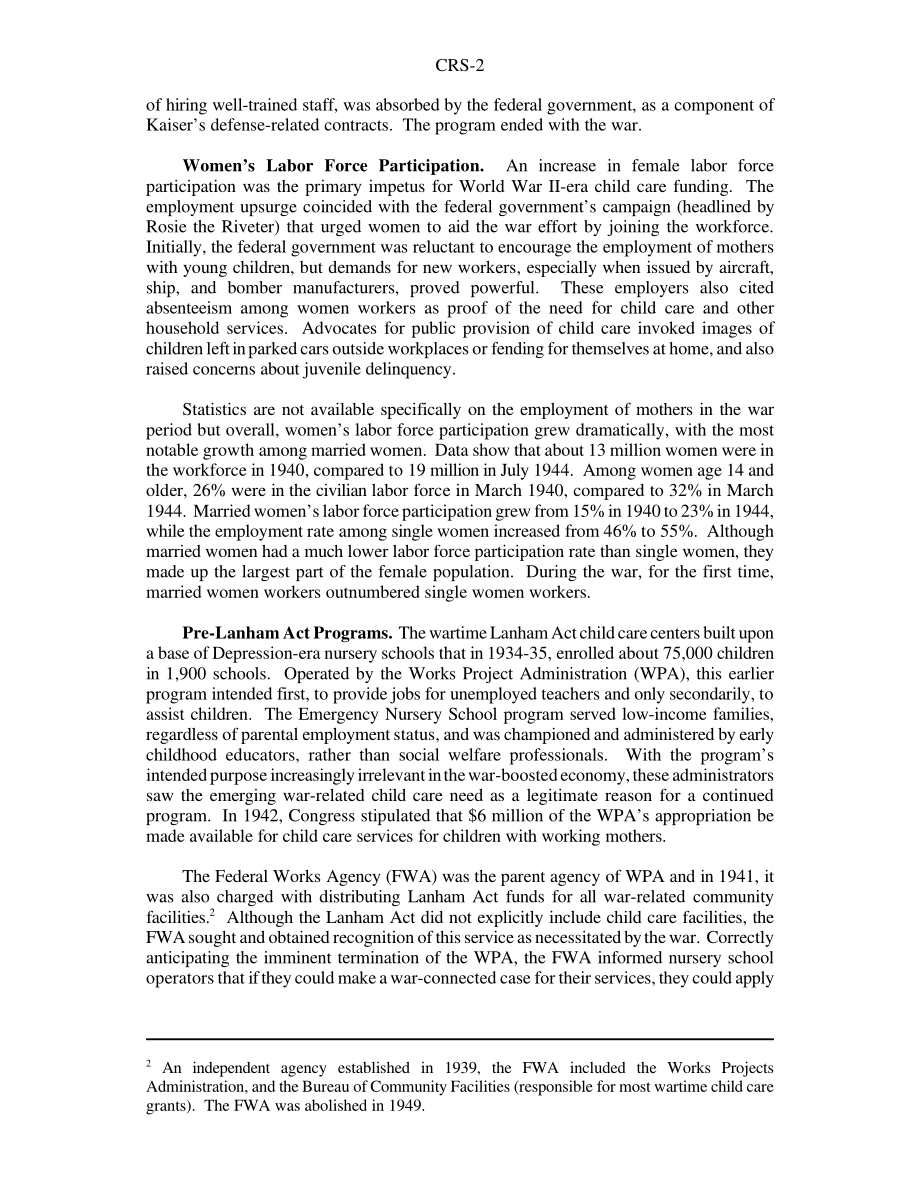 [20000629]RS20615_儿童保育：二战期间联邦政府的作用.pdf_第2页