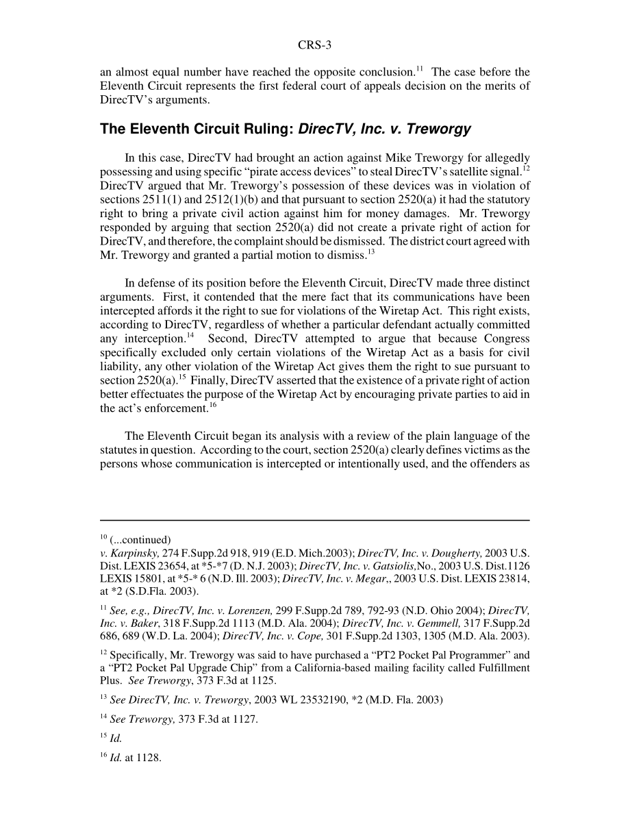 [20040818]RS21912_私人诉讼权和窃听法：“DirecTV”诉讼.pdf_第3页