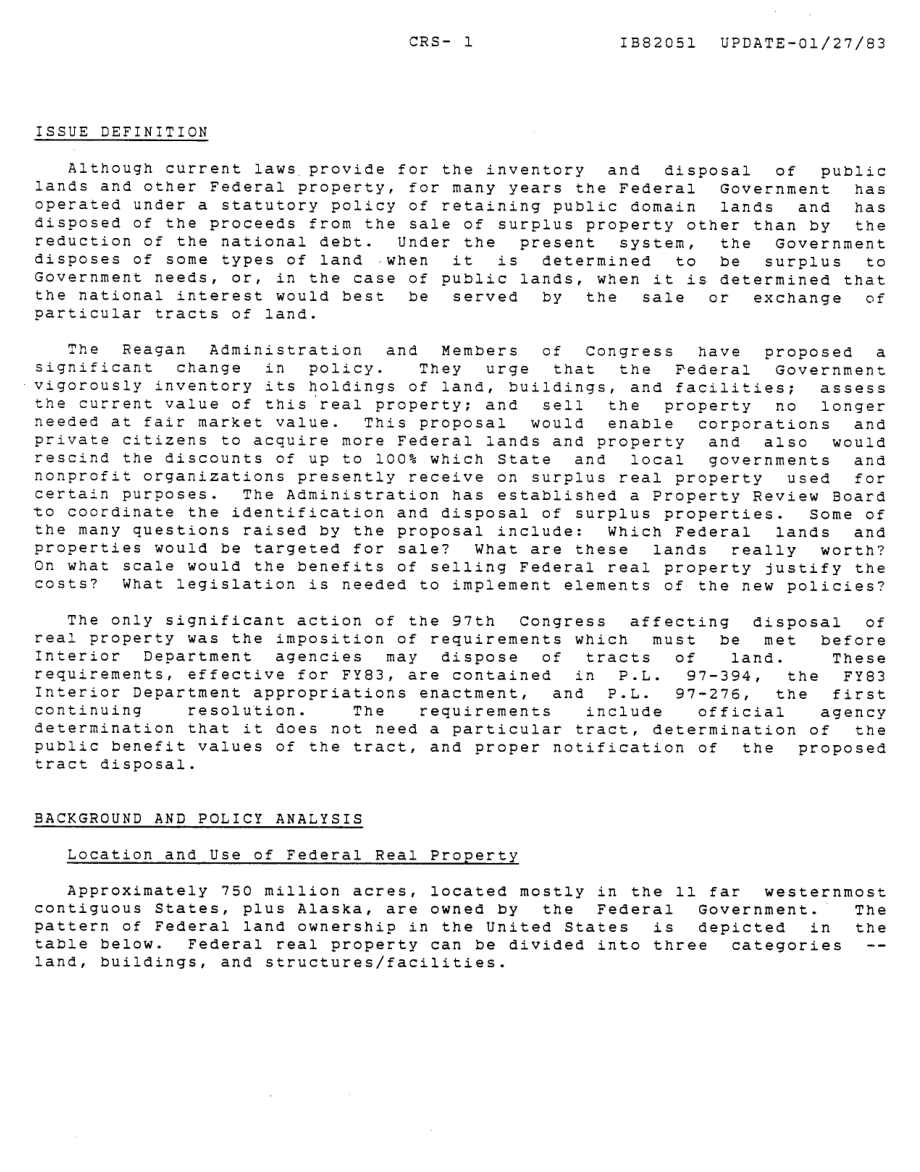 [19830127]IB82051_联邦不动产：库存和处置计划.pdf_第2页