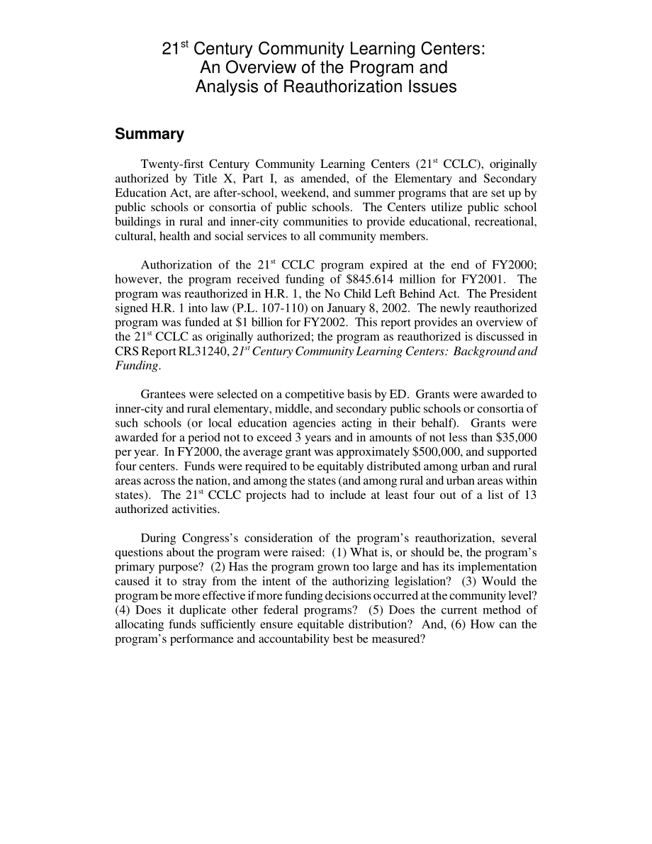 [20020122]RL30306_21世纪社区学习中心：课程历史记录.pdf_第2页