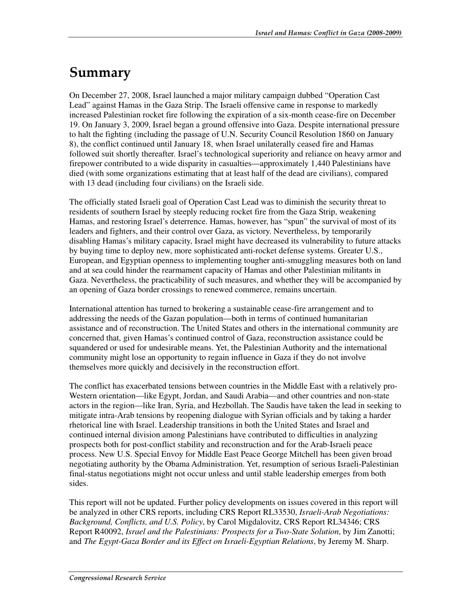 [20090219]R40101_以色列和哈马斯：加沙冲突.pdf_第2页