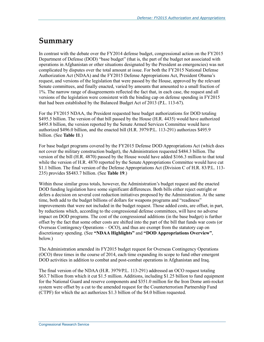 [20150128]R43788_辩护：2015财年授权和拨款.pdf_第2页