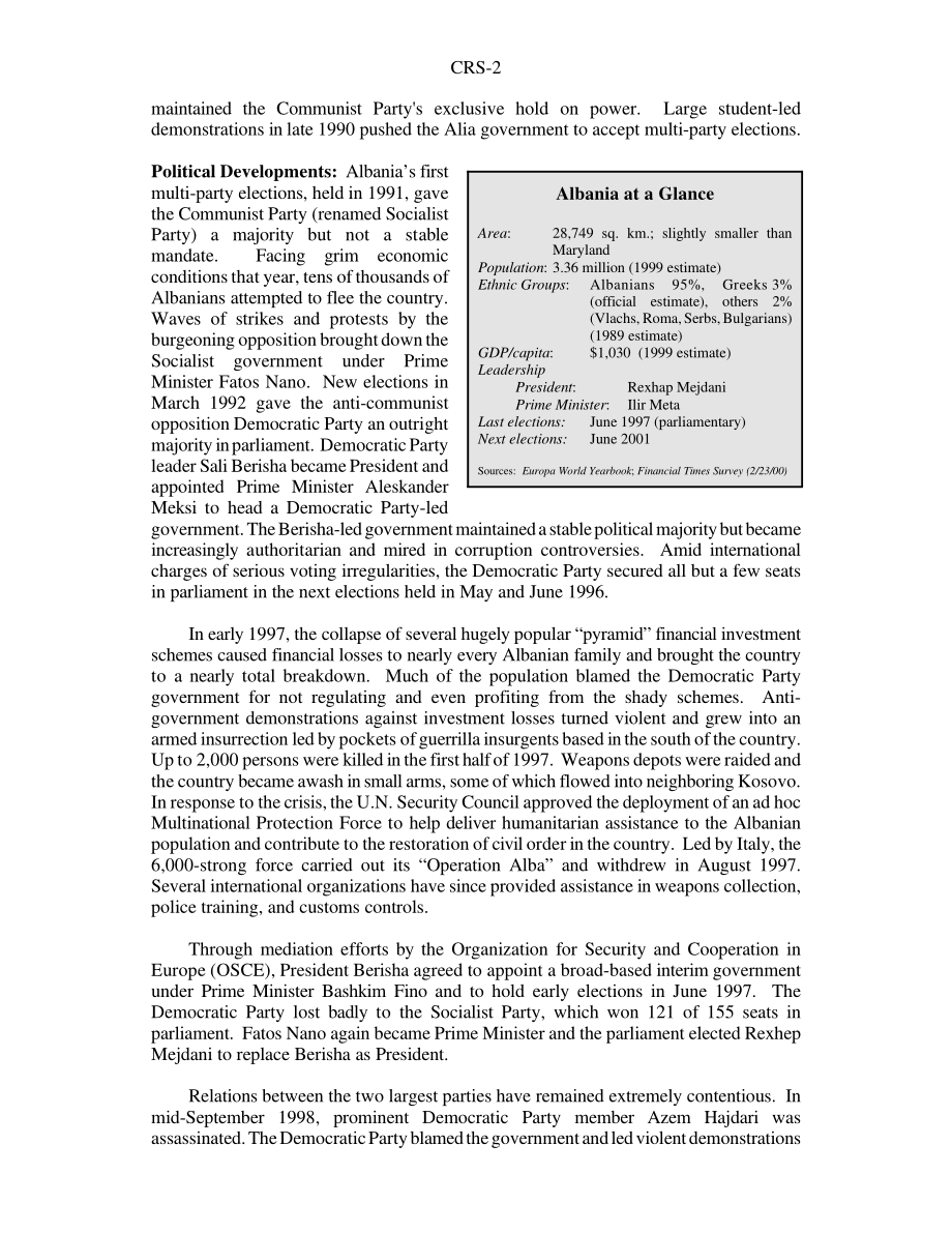 [20000629]98-974_阿尔巴尼亚：国家背景报告.pdf_第2页