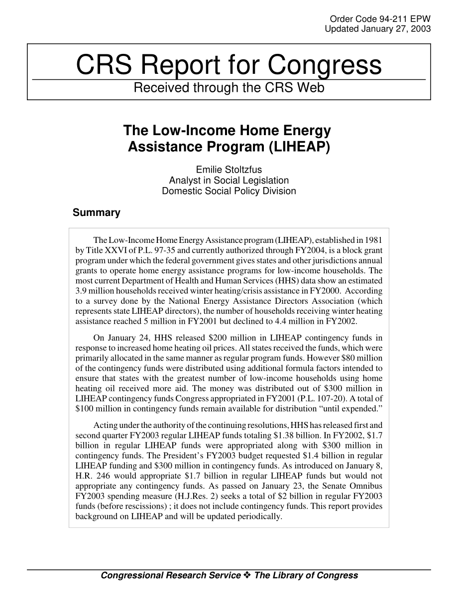 [20030127]94-211EPW_低收入家庭能源援助计划（LIHEAP）.pdf_第1页
