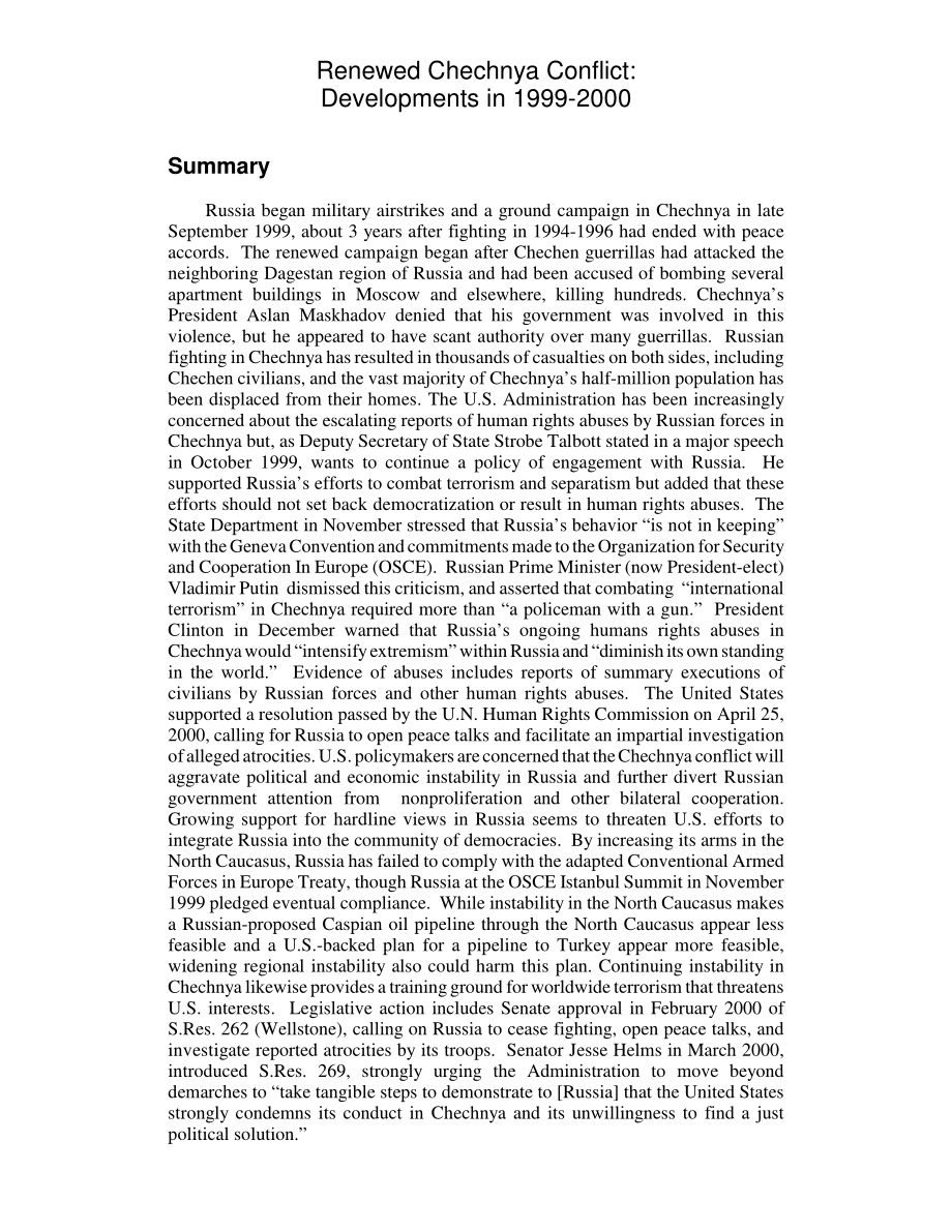 [20000503]RL30389_重新爆发的车臣冲突：1999-2000年的发展.pdf_第3页