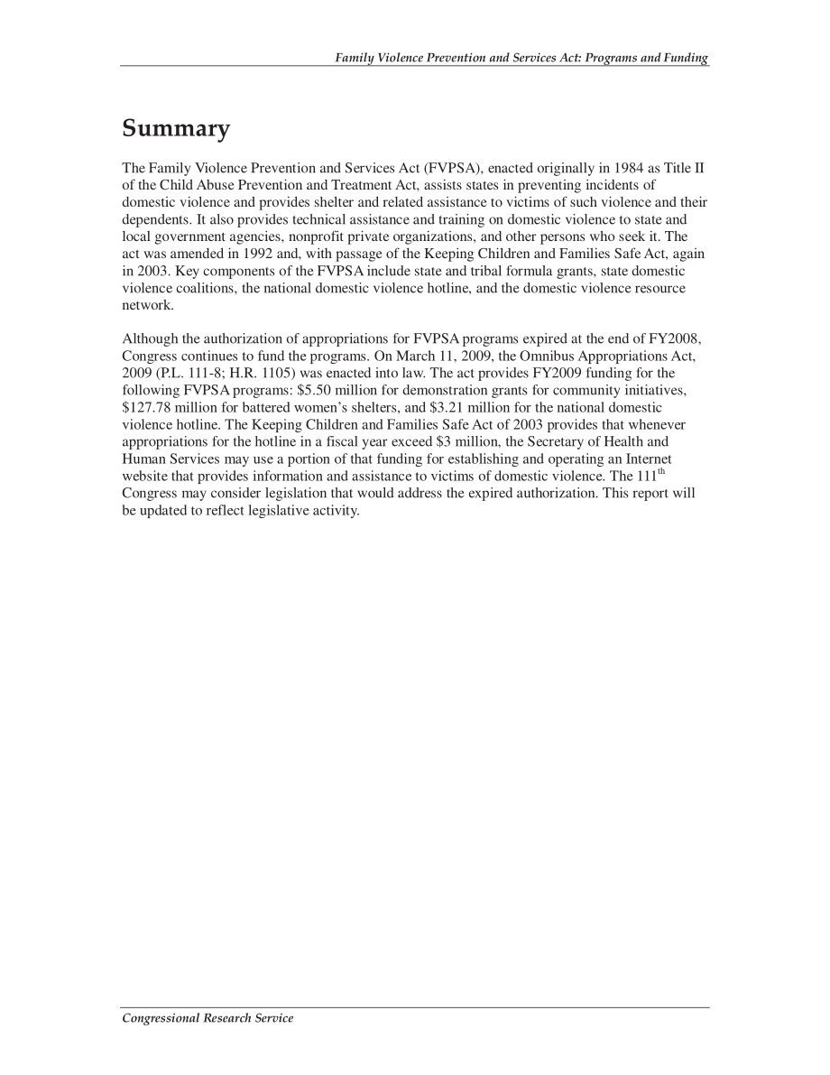 [20090331]R40473_《家庭暴力预防和服务法》：项目和资金.pdf_第2页