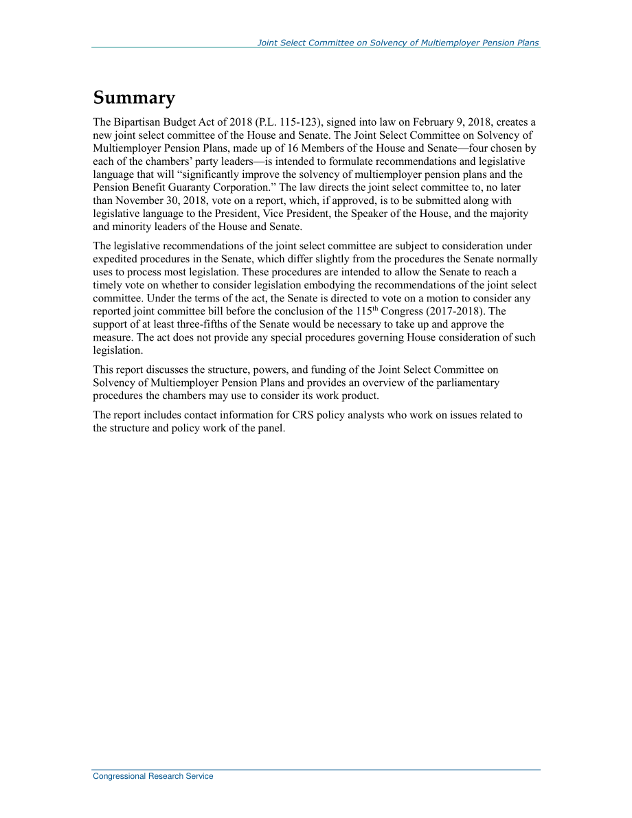 [20180220]R45107_多雇主养老金计划偿付能力联合专责委员会：结构、程序和CRS专家.pdf_第2页