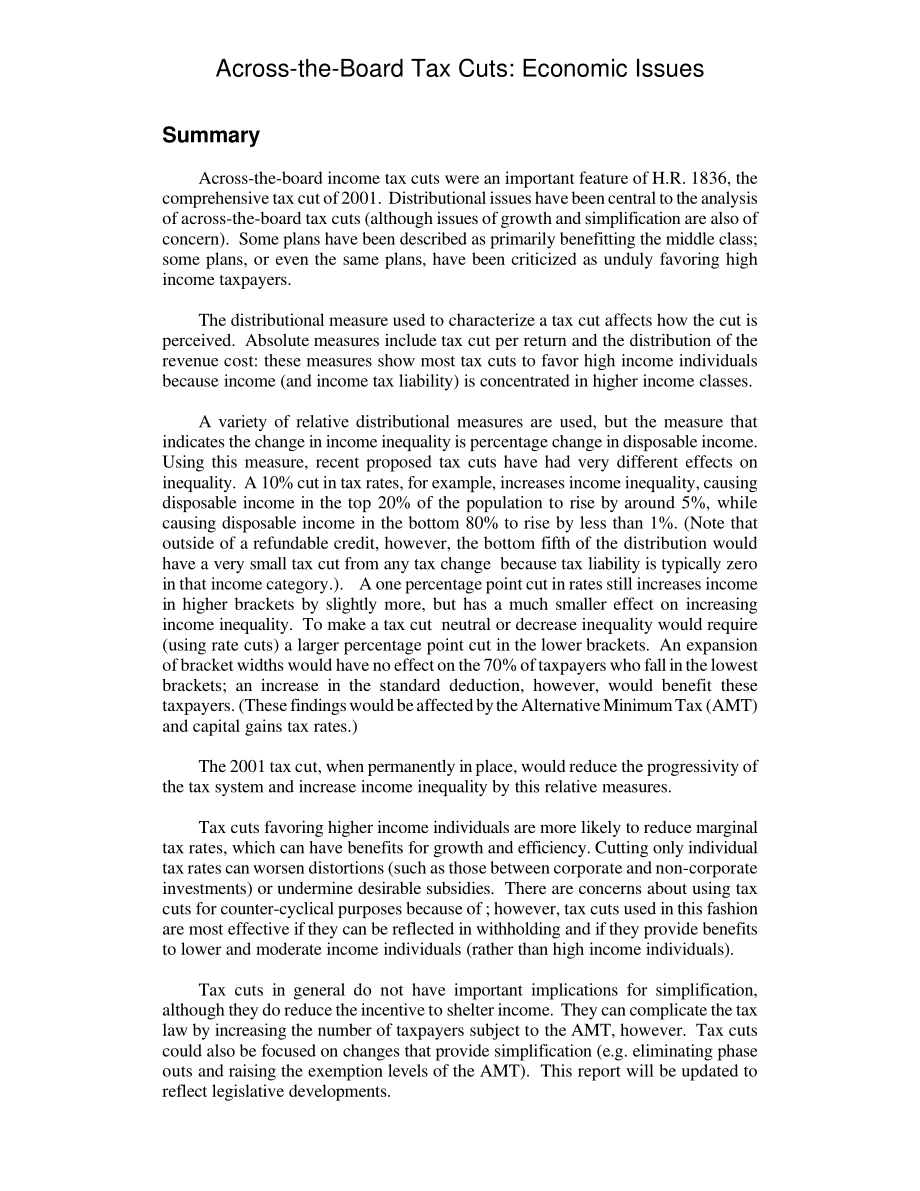 [20010924]RL30779_全面减税：经济问题.pdf_第2页