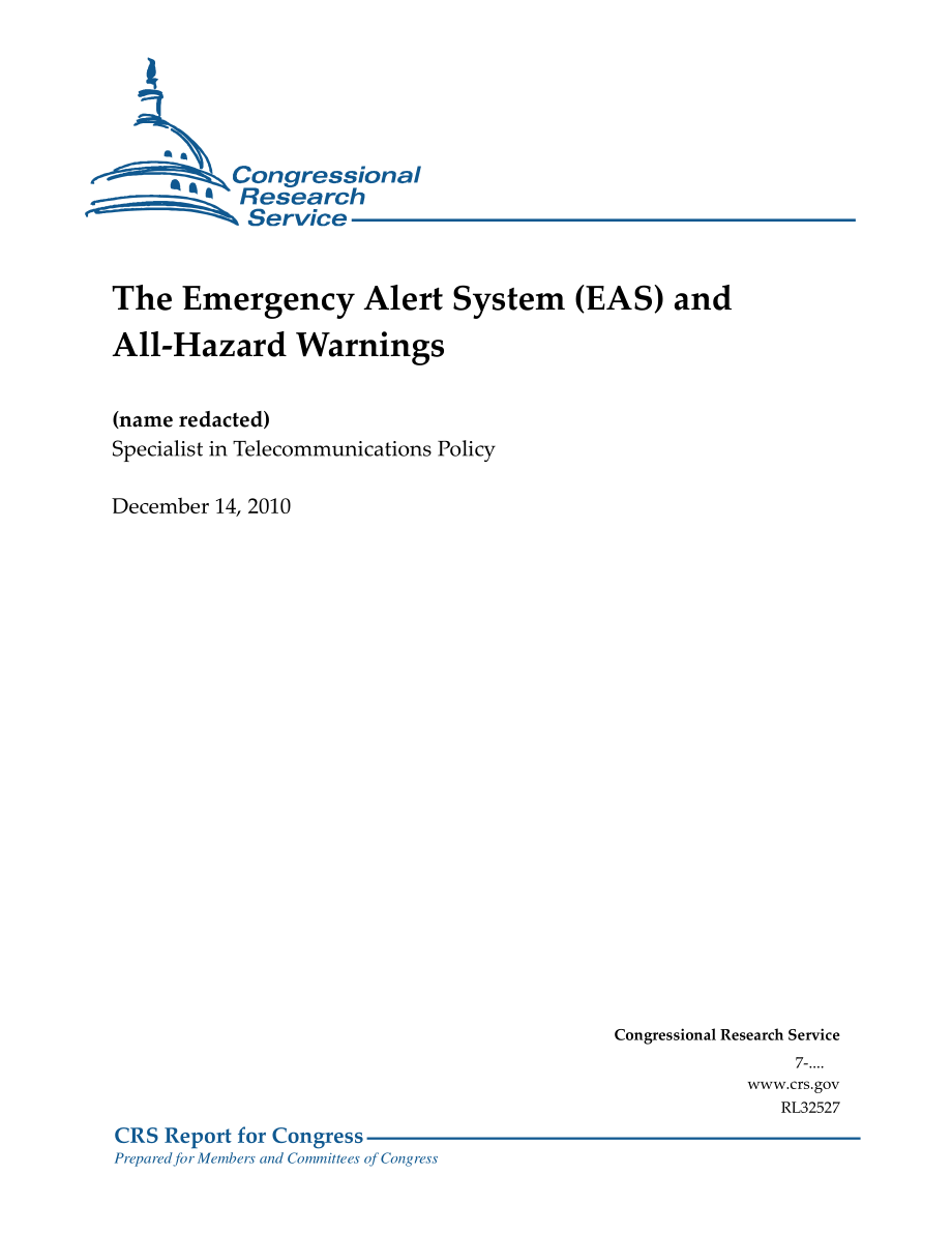 [20101214]RL32527_紧急警报系统（EAS）和所有危险警告.pdf_第1页