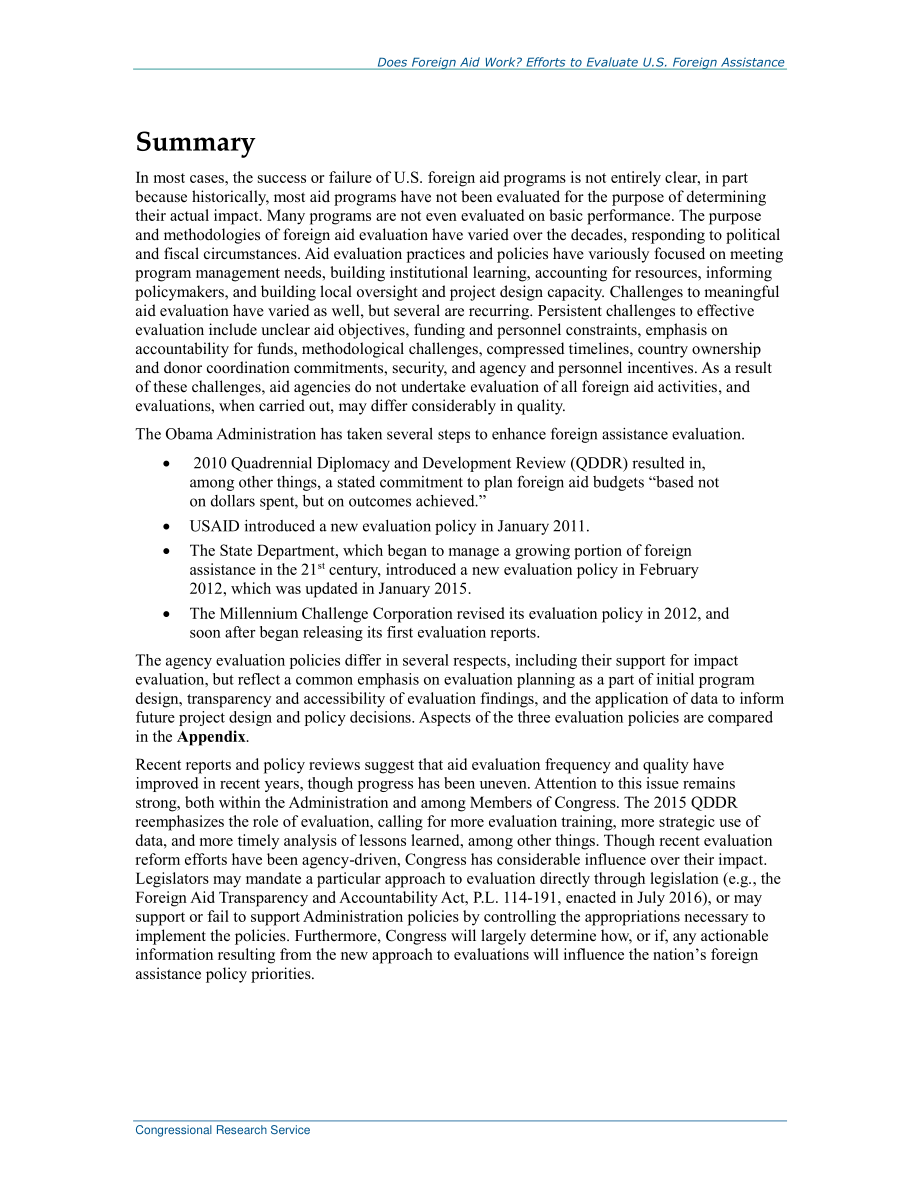 [20160722]R42827_外援有效吗？评估美国对外援助的努力.pdf_第2页