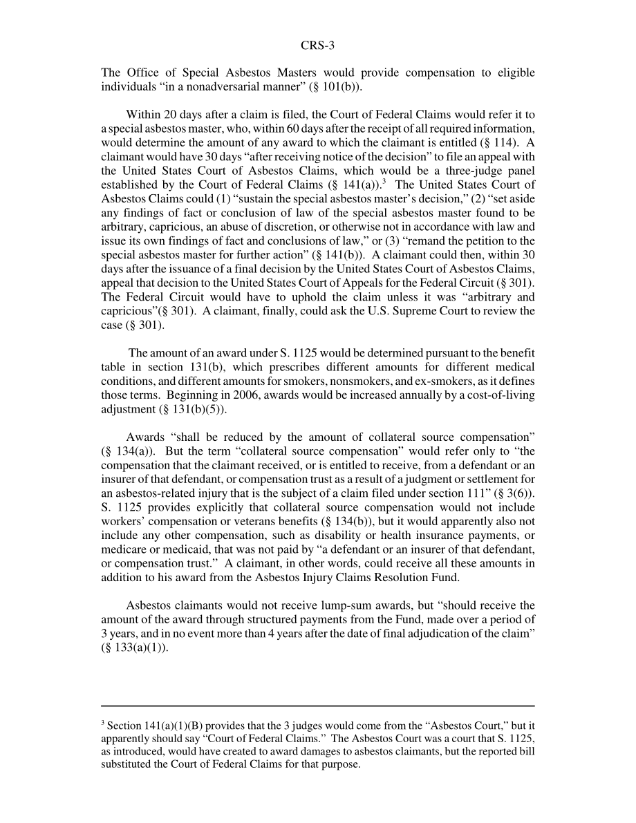 [20030908]RS21540_2003年石棉伤害解决法案的公平性（第108届国会第1125条）.pdf_第3页