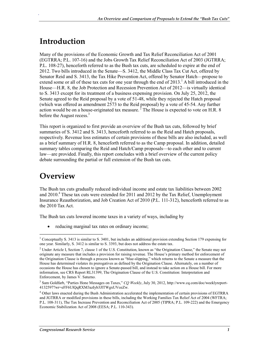 [20120730]R42622_概述和比较延长“布什减税”的提议：S、 3412S.3413H.R.8.pdf_第3页