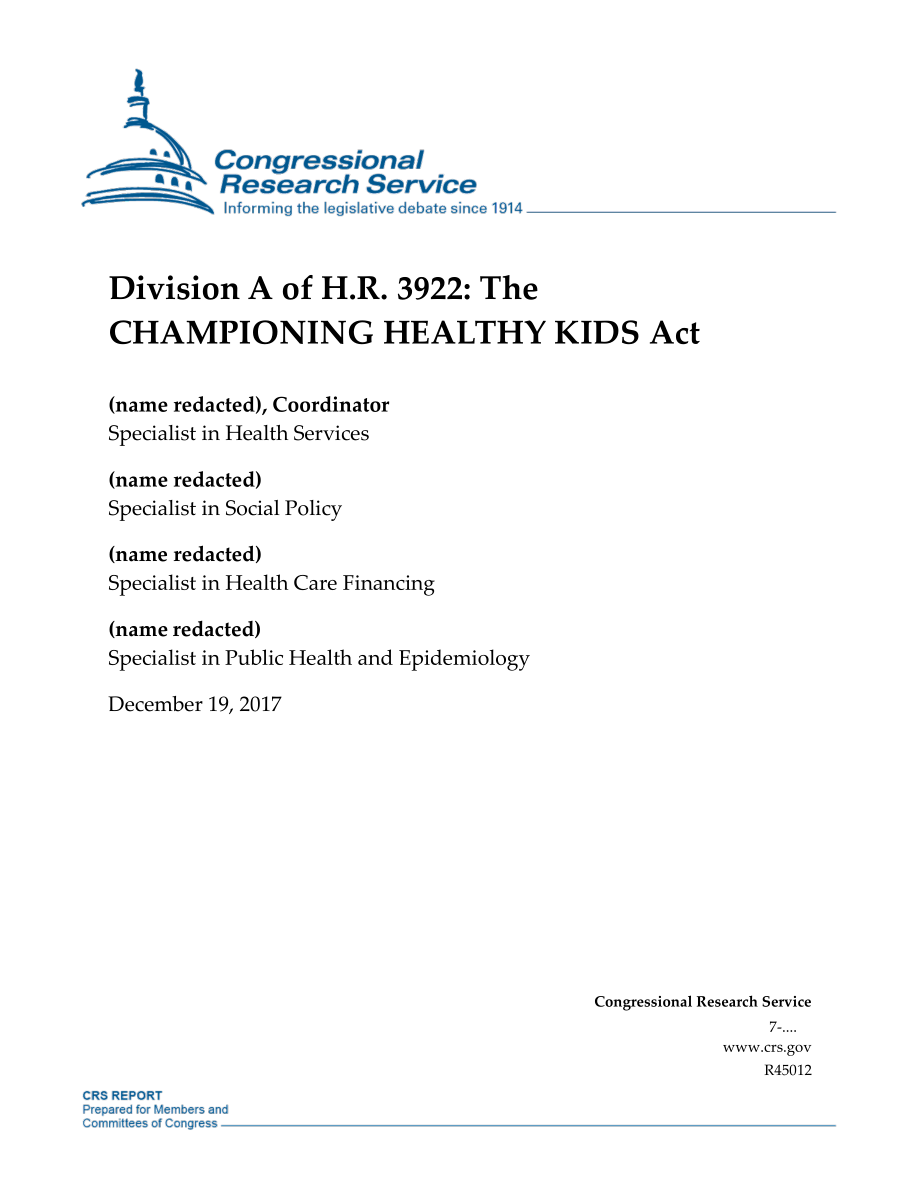 [20171219]R45012_H.R.的A分部.3922 倡导健康儿童法案 .pdf_第1页