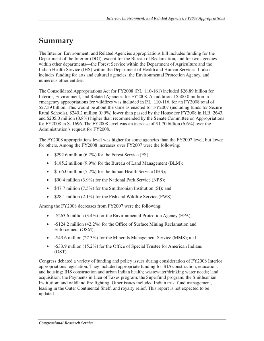 [20080203]RL34011_内部、环境和相关机构：2008财年拨款.pdf_第2页