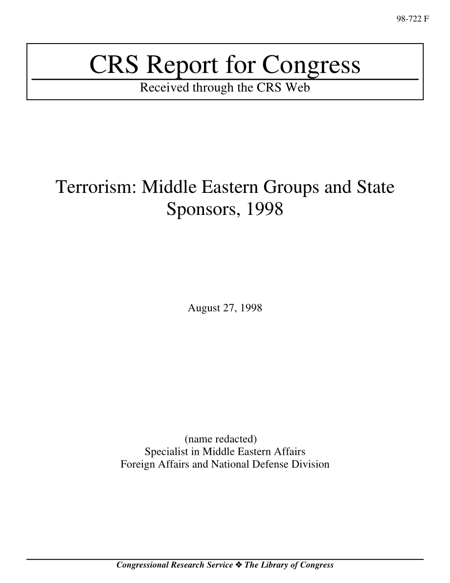 [19980827]98-722_恐怖主义：1998年中东集团和国家赞助者.pdf_第1页