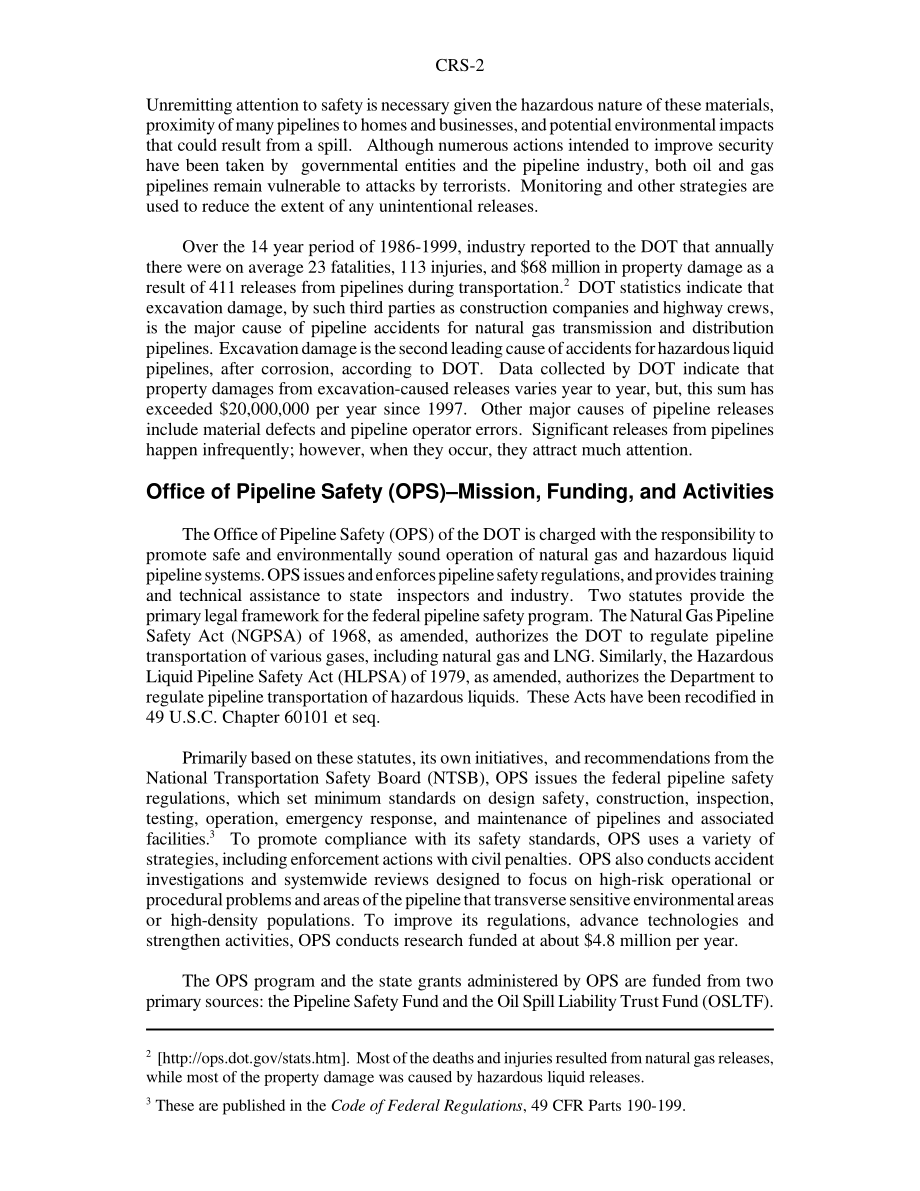 [20020128]RS20640_管道安全：联邦计划和再授权问题.pdf_第2页
