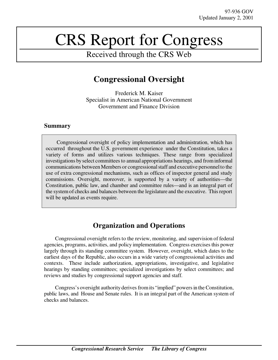 [20010102]97-936GOV_国会监督.pdf_第1页