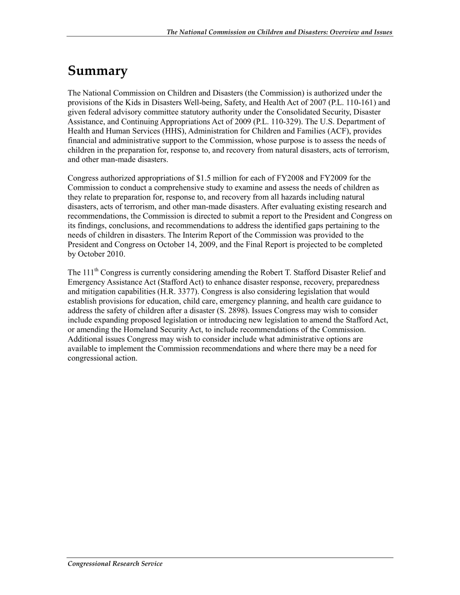 [20100222]R41080_国家儿童与灾害委员会：概述和问题.pdf_第2页