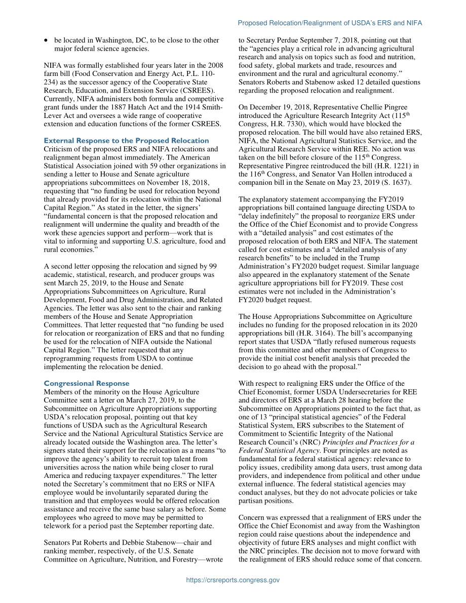 [20190813]IF11166_美国农业部ERS和NIFA的拟议搬迁调整.pdf_第2页