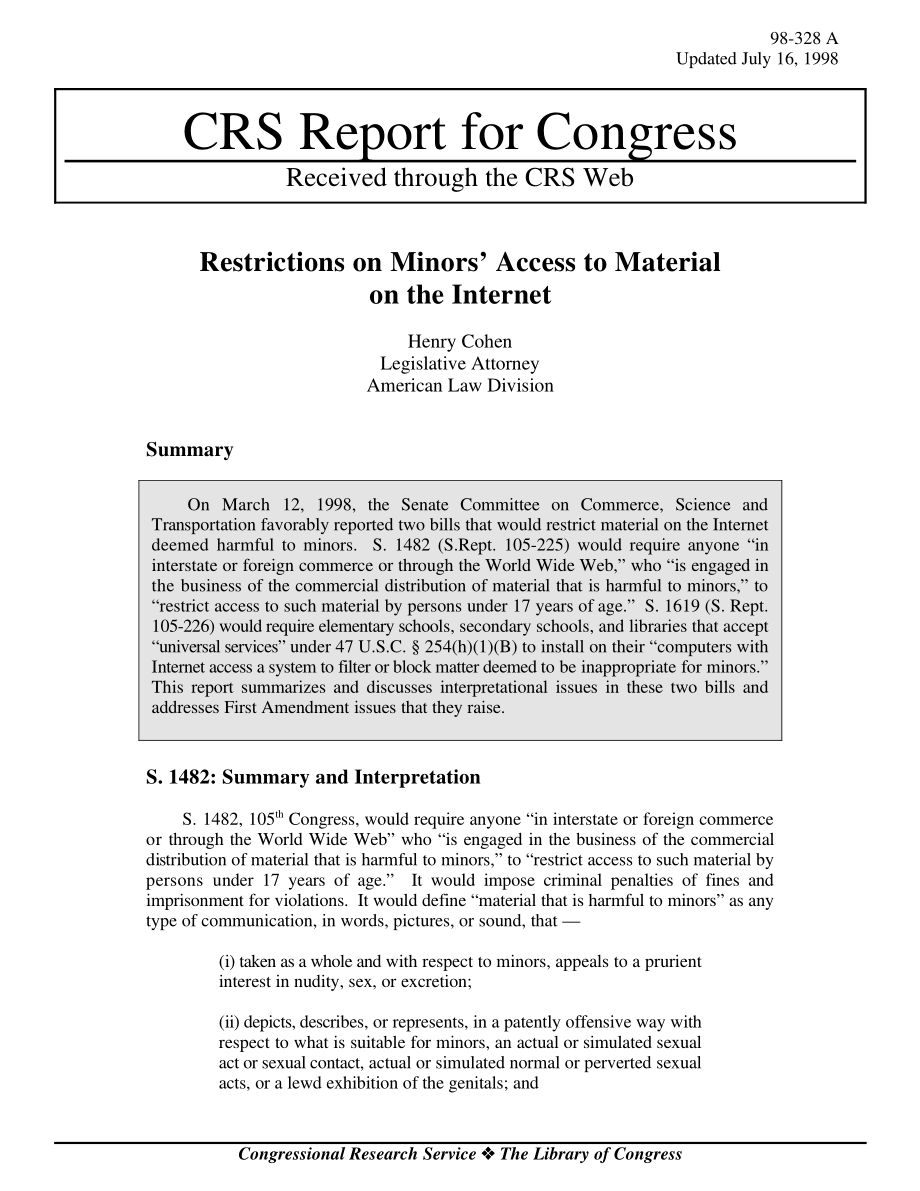 [19980716]98-328A_对未成年人访问互联网材料的限制.pdf_第1页