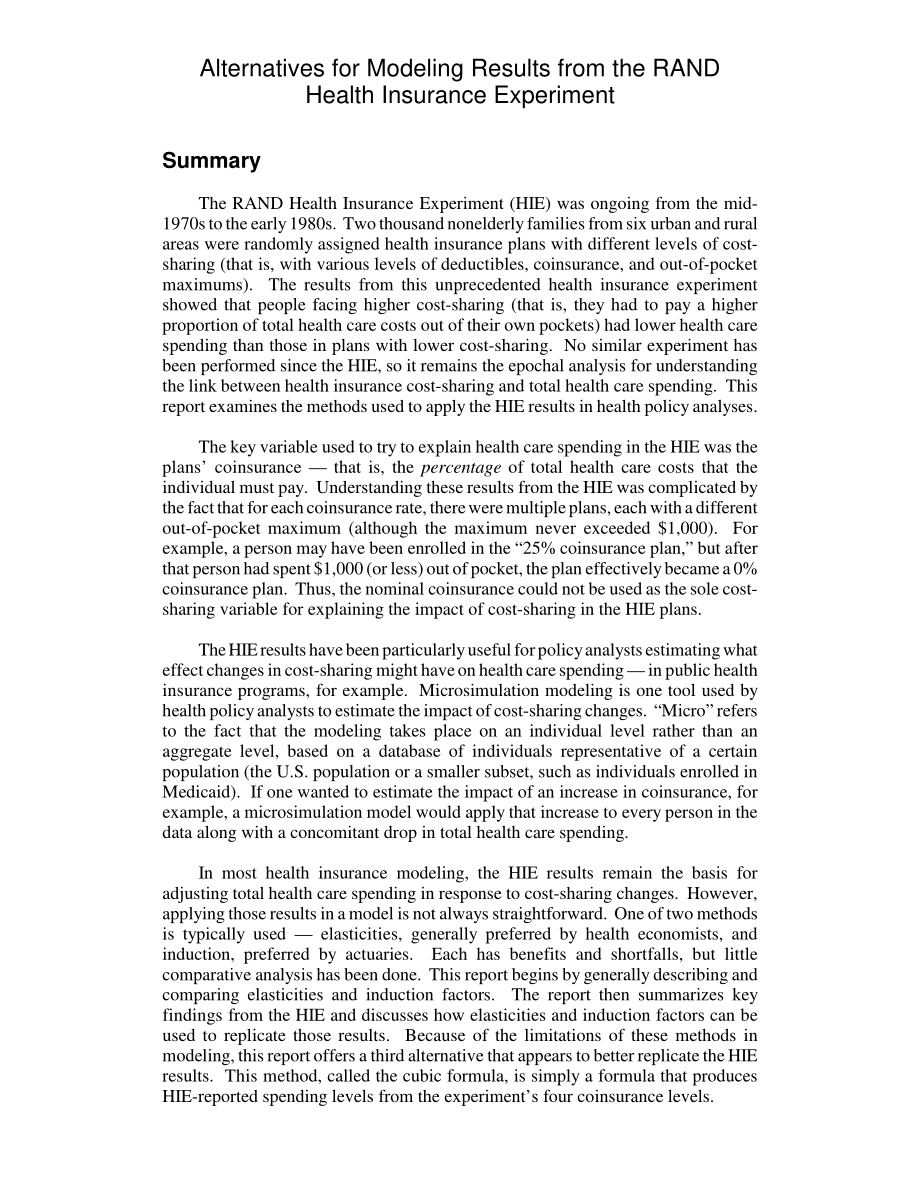 [20060306]RL33296_兰德健康保险实验结果建模的备选方案.pdf_第2页