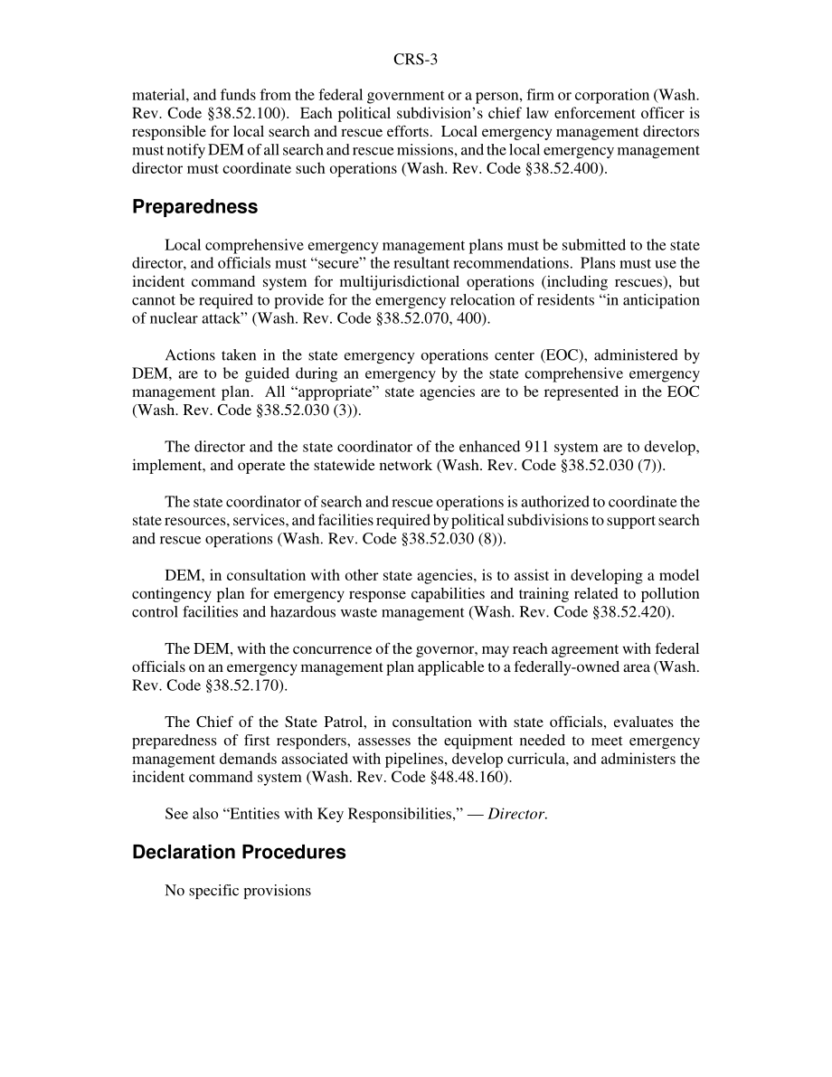 [20040922]RS21941_华盛顿应急管理和国土安全法定机构总结.pdf_第3页