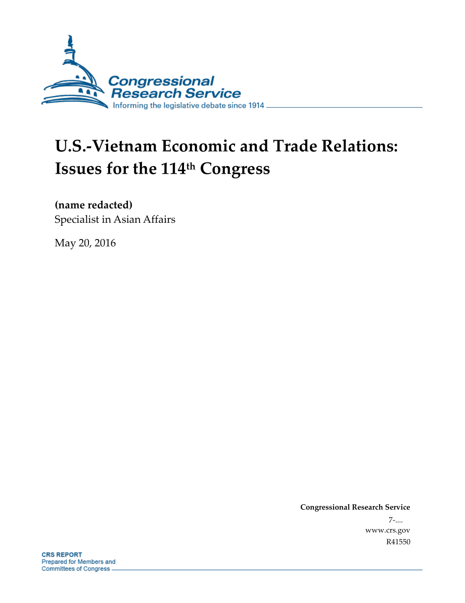 [20160520]R41550_美越经贸关系：第114届国会议题.pdf_第1页