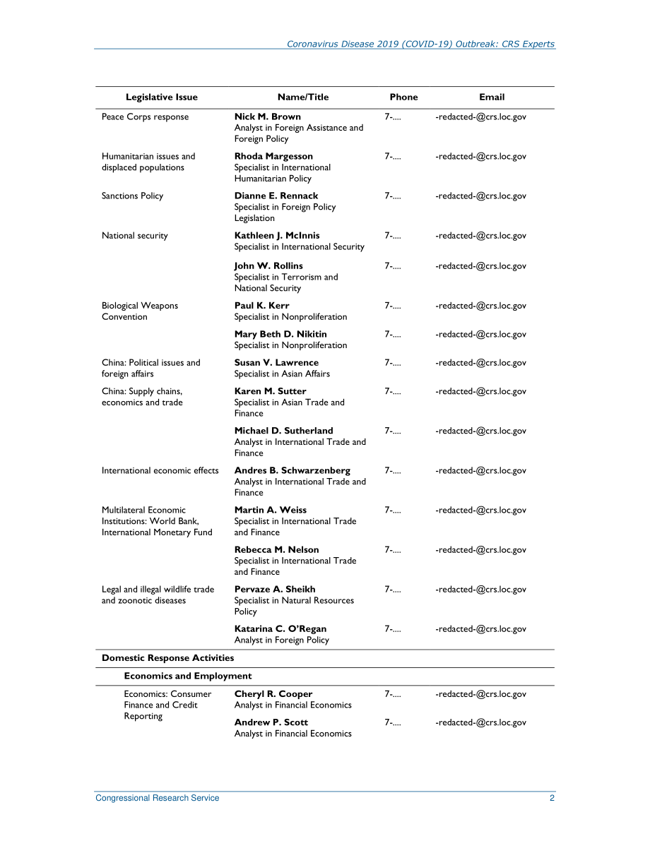 [20200519]R46209_2019年冠状病毒病（COVID-19）大流行：CRS专家.pdf_第3页