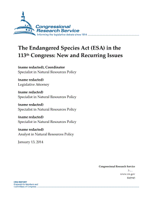 [20140113]R42945_《濒危物种法》（ESA）在第113届大会上：新的和重复出现的问题.pdf