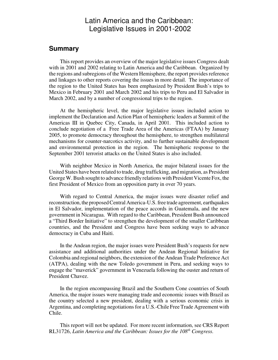 [20021206]RL30971_拉丁美洲和加勒比：2001-2002年的立法问题.pdf_第2页