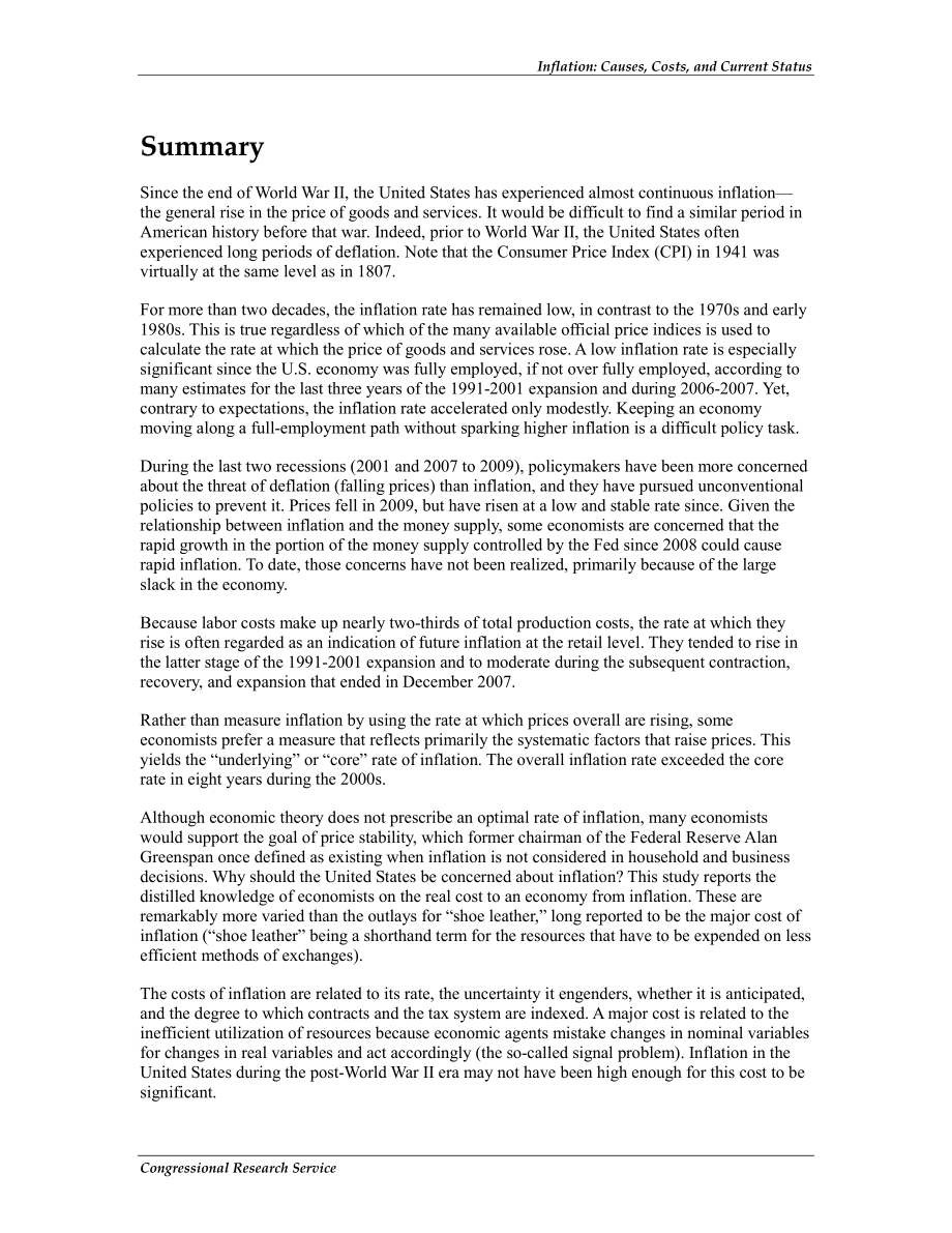 [20130326]RL30344_通货膨胀：原因、成本和当前状态.pdf_第2页