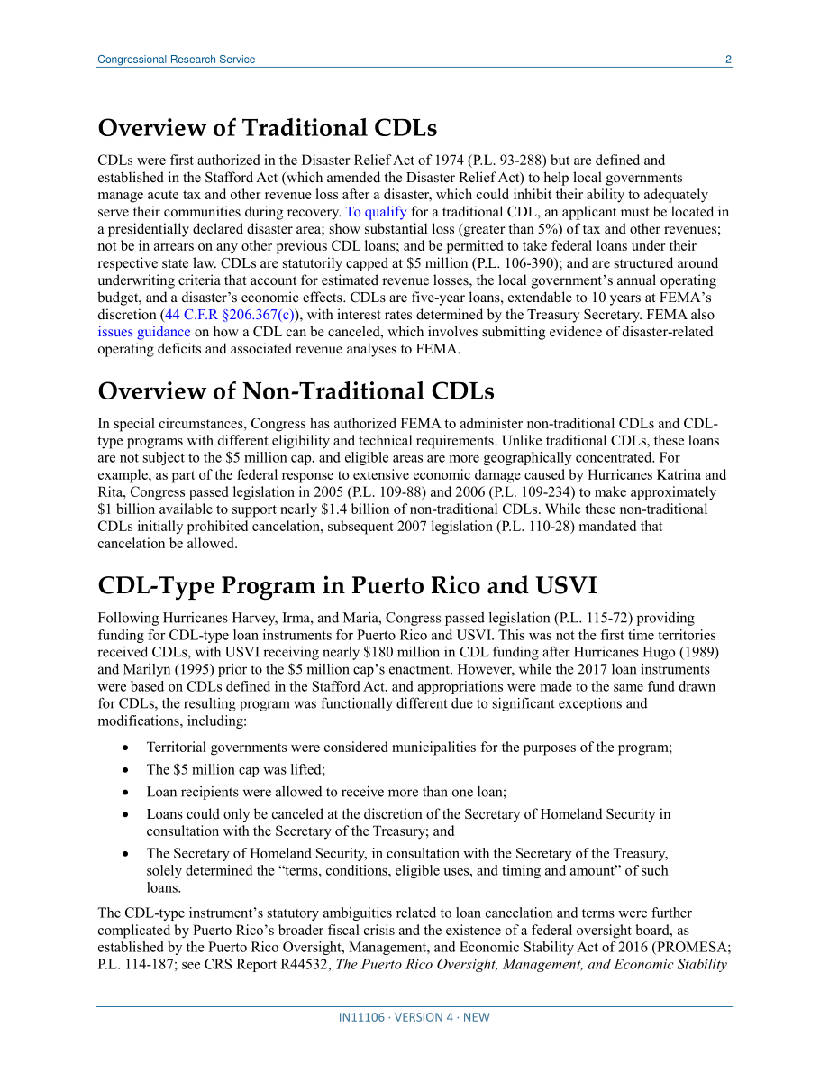 [20190424]IN11106_社区灾难贷款：第116届国会的国土安全问题 .pdf_第2页