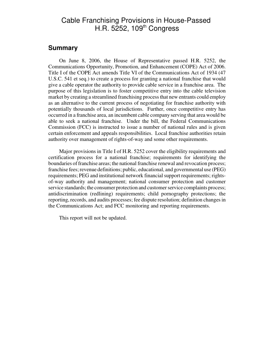 [20060619]RL33478_内部通过H.R.的有线电视特许经营条款5252199届国会.pdf_第2页
