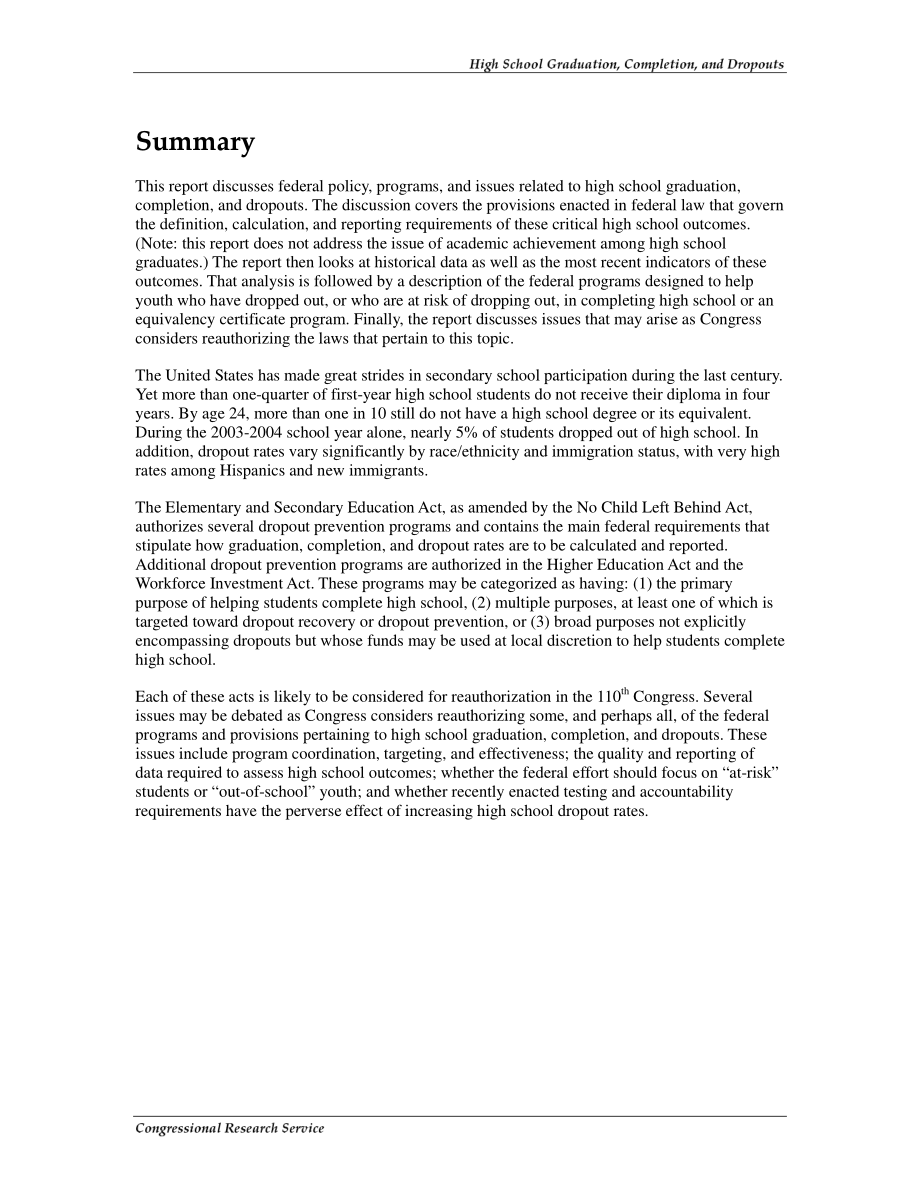 [20080321]RL33963_高中毕业、毕业和辍学：联邦政策、计划和问题.pdf_第2页
