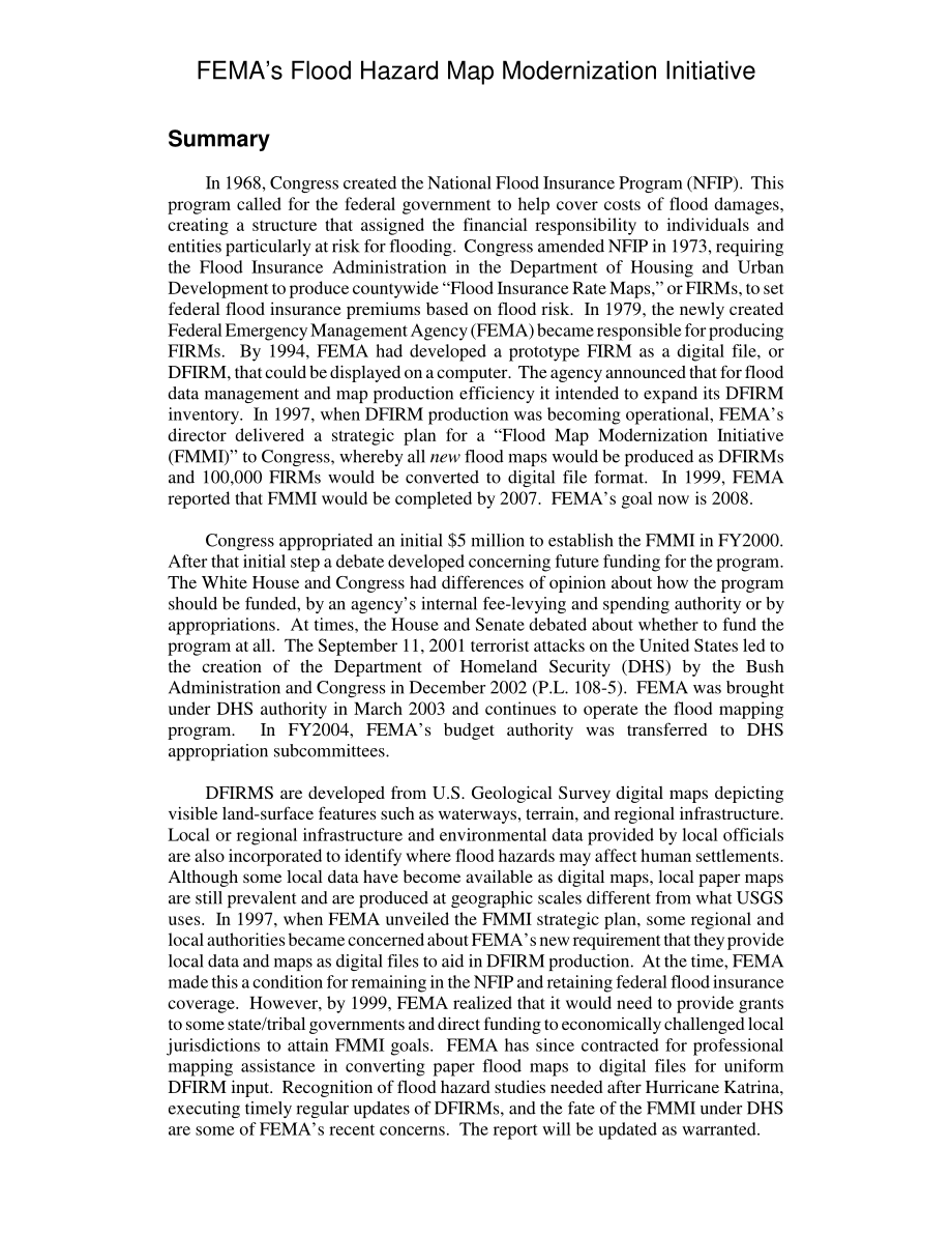 [20060203]RL33264_FEMA洪水灾害地图现代化计划.pdf_第2页