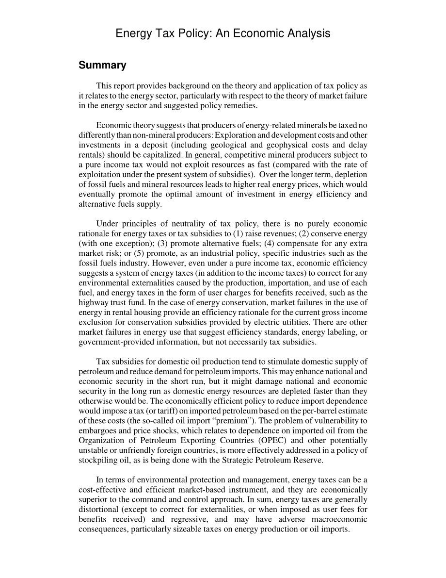 [20050628]RL30406_能源税政策：经济分析.pdf_第2页