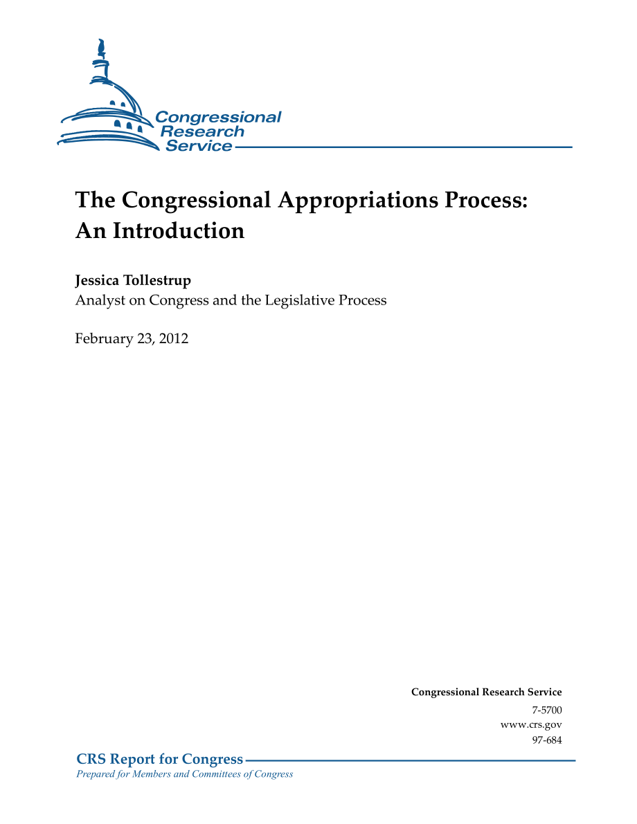 [20120223]97-684_国会拨款程序：简介.pdf_第1页
