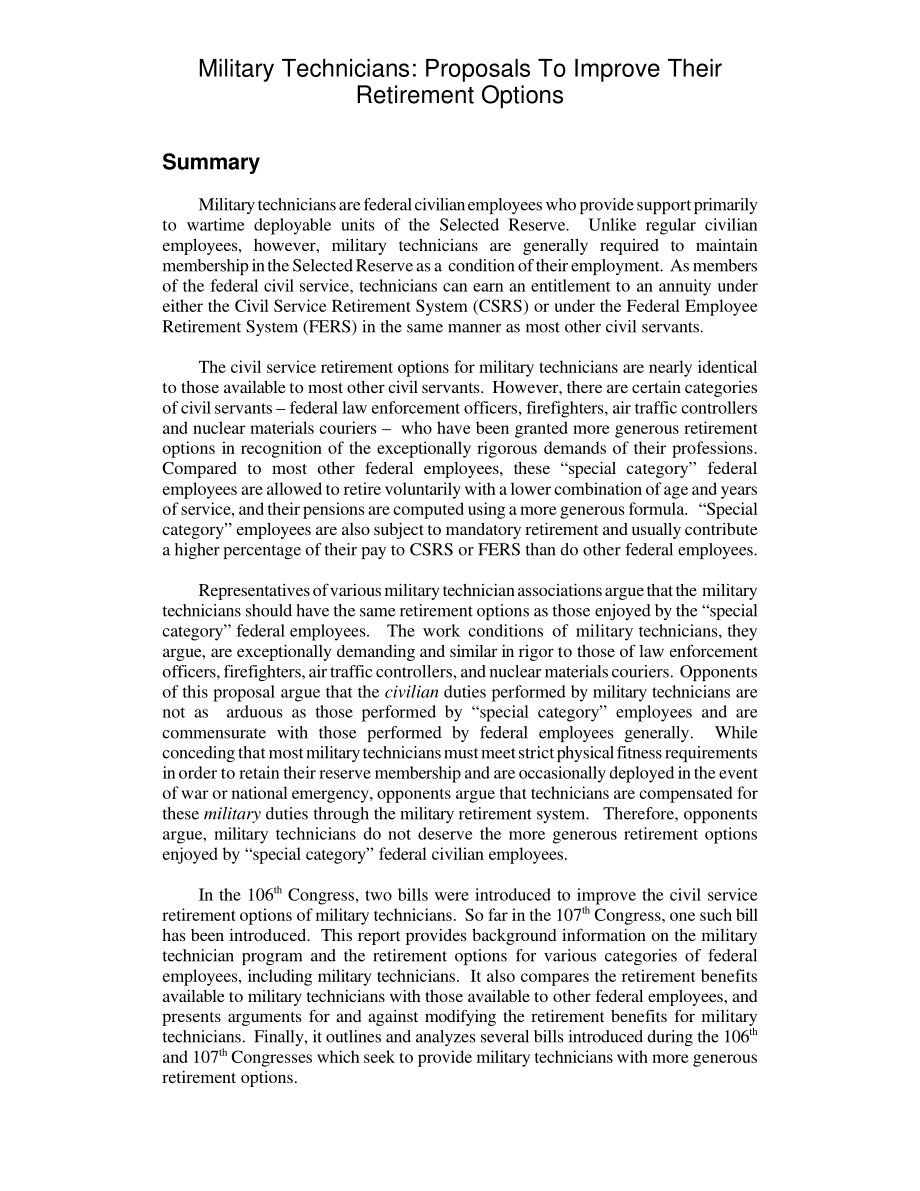 [20010319]RL30903_军事技术人员：改善退休选择的建议.pdf_第2页