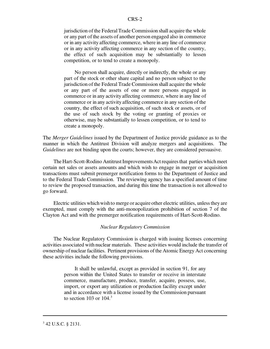 [20010524]RS20922_联邦机构参与审查电力公司的合并和收购.pdf_第2页