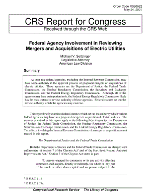 [20010524]RS20922_联邦机构参与审查电力公司的合并和收购.pdf