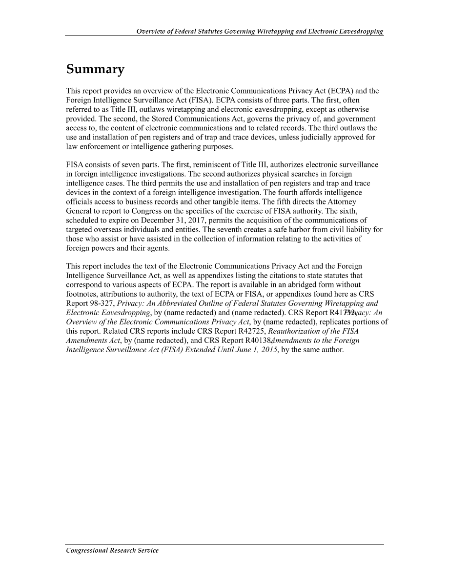 [20121009]98-326_隐私：管理窃听和电子窃听的联邦法规概述.pdf_第2页